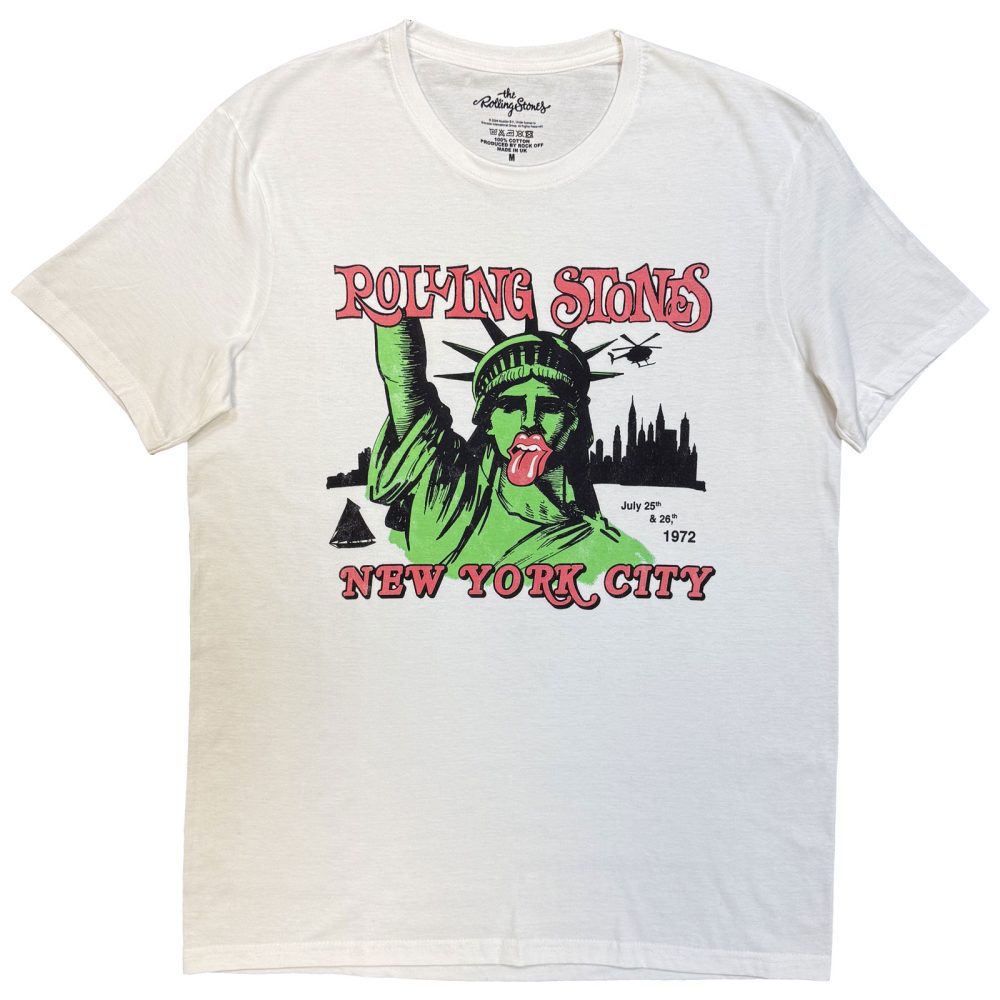 The Rolling Stones - New York City 1972 Mens Tshirt - White